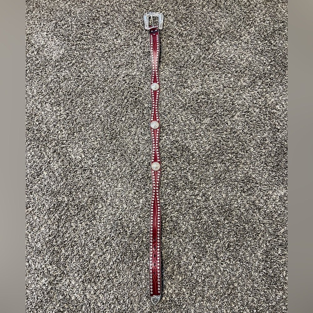 Red Blazin Roxx Cowgirl Bling Belt Size Medium
